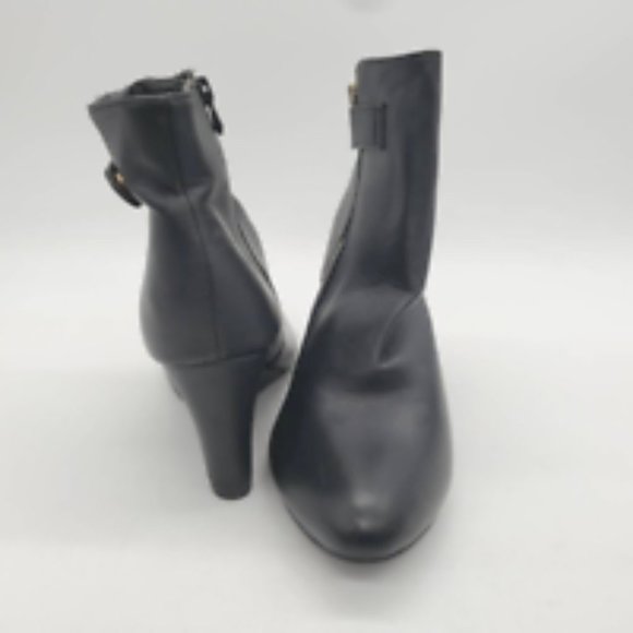 Lane Bryant Womens Ankle Boots Black Pointed Toe Wedge Heels Side Zip‎ 10 W - Picture 3 of 12